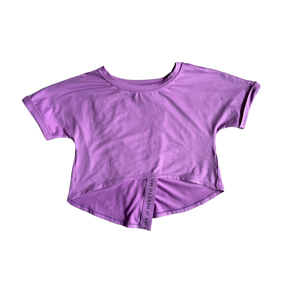 Jo+Jax‎ Womens Motion Tee Size XXSA Purple Crop Open Back Dance Wear Convention